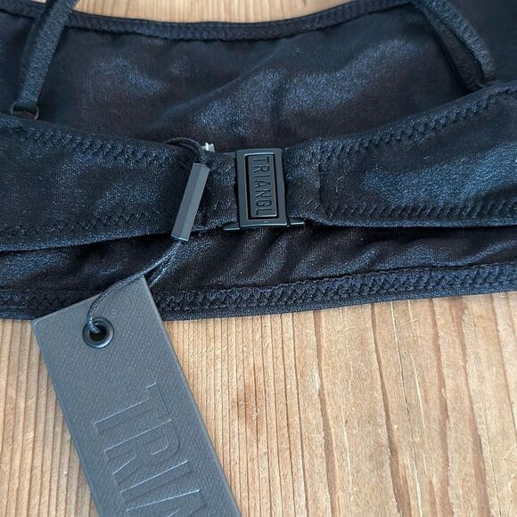 TRIANGL TOP ONLY MICA EBONY BLACK NO BAG NEW WITH TAGS - Picture 6 of 6